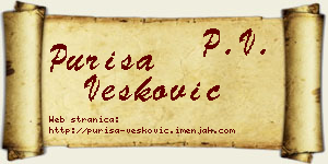 Puriša Vesković vizit kartica
